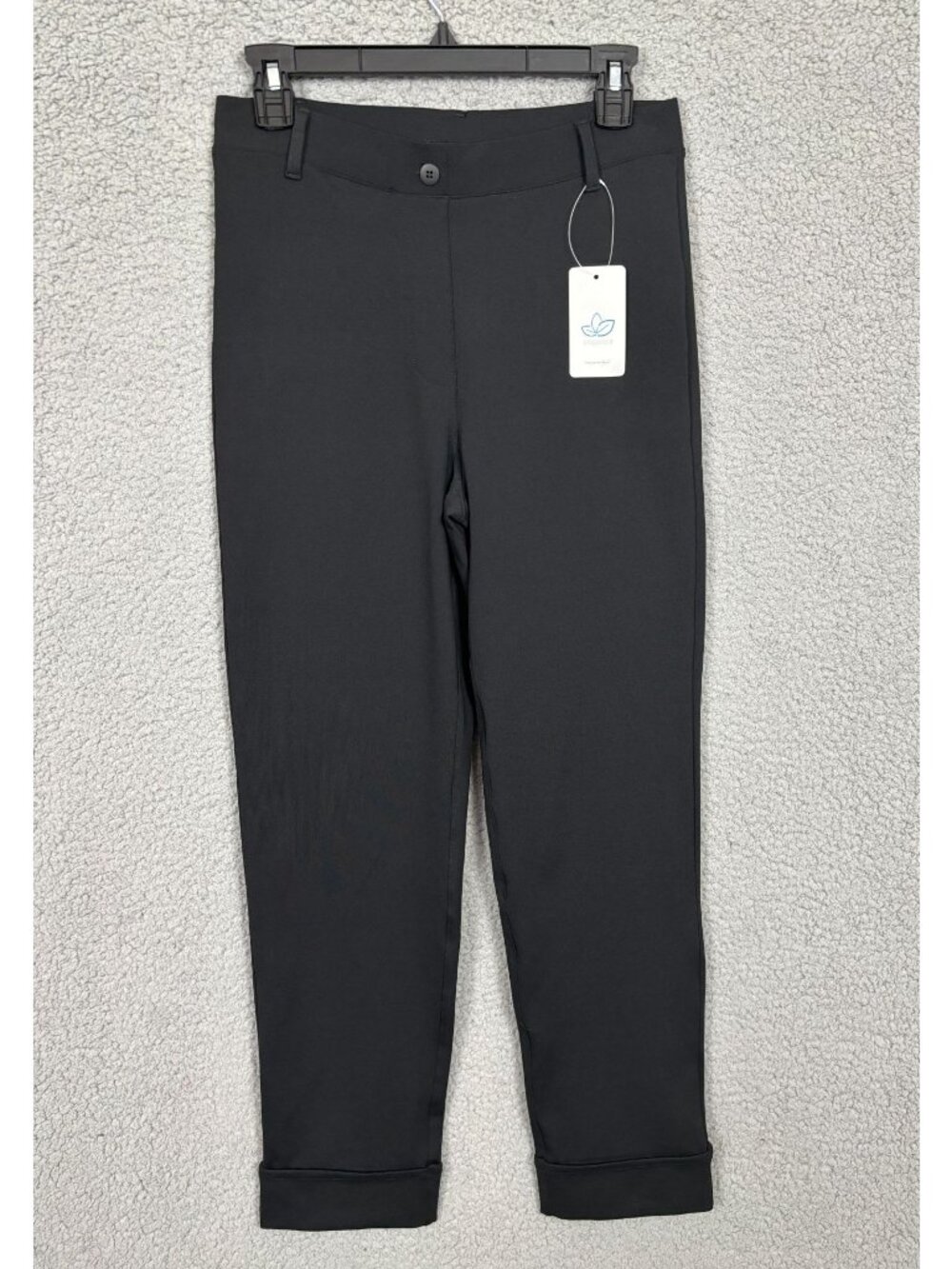 Yogipace Women's Straight Leg Yoga Dress Pants 4 Ways Stretch Black Small NWT's